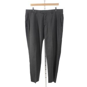 Davide Cenci Mens Dress Pants Gray Wool Zip Inseam 28 Size 36